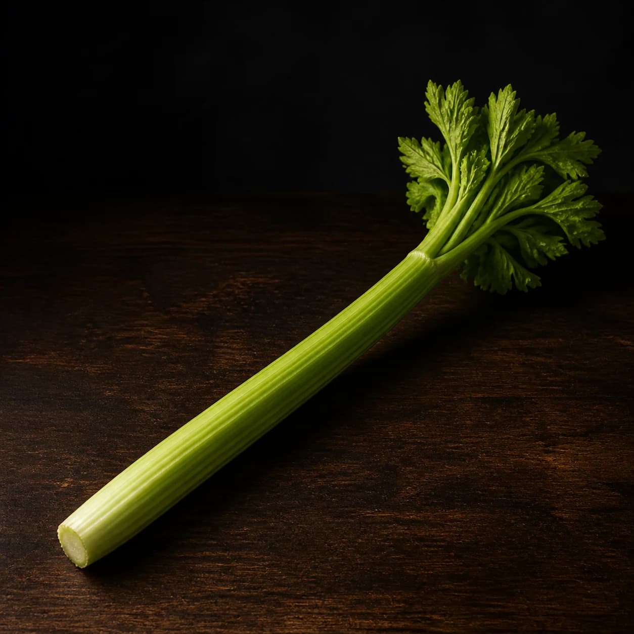Fresh crisp green celery stalk