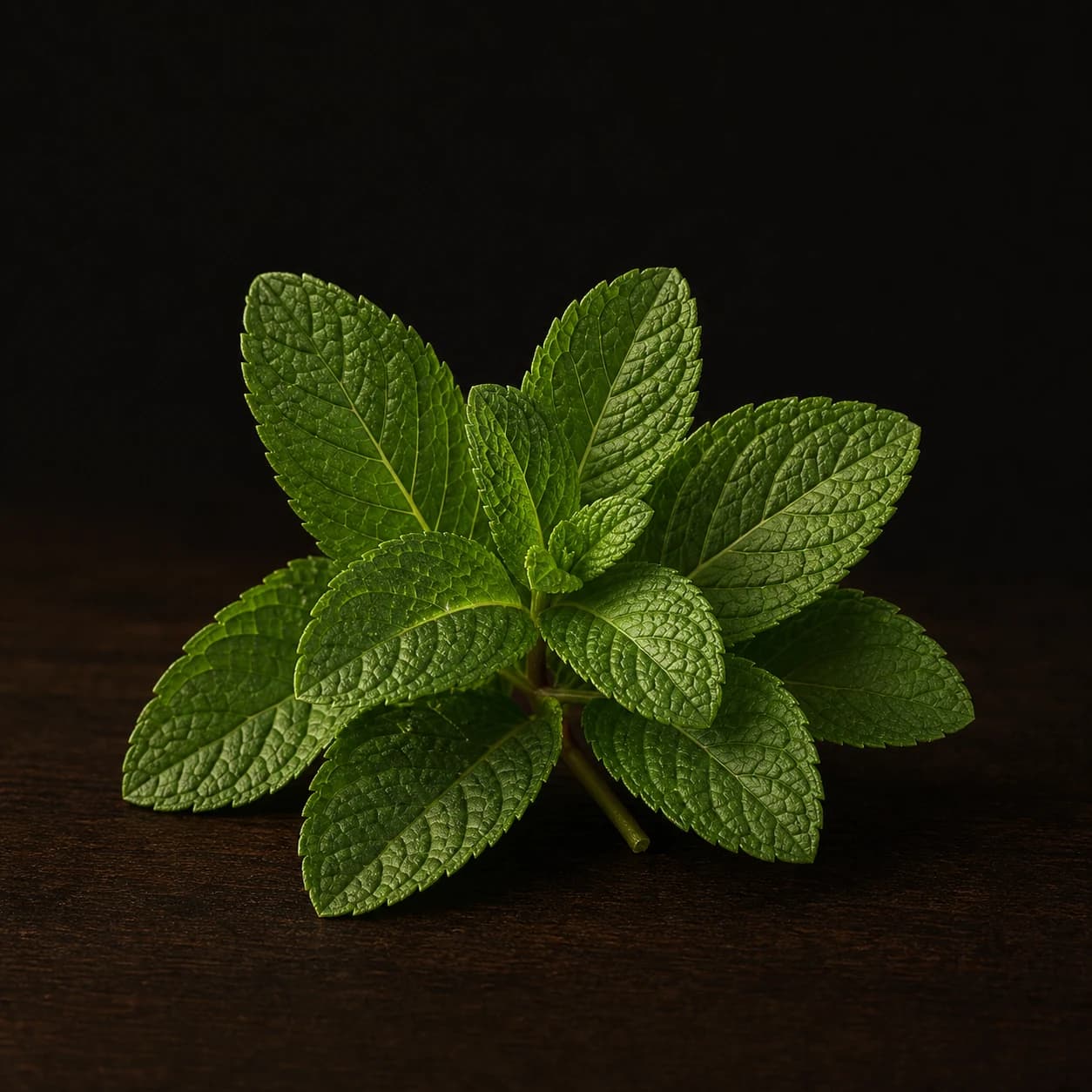 Fresh spearmint leaves