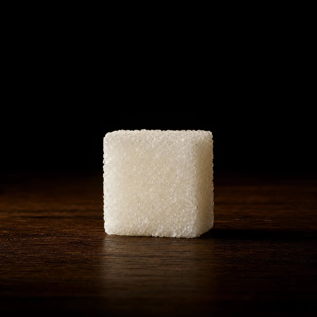Single white sugar cube