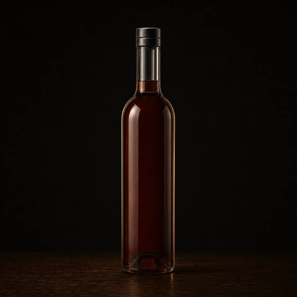 Unbranded bottle of sweet vermouth