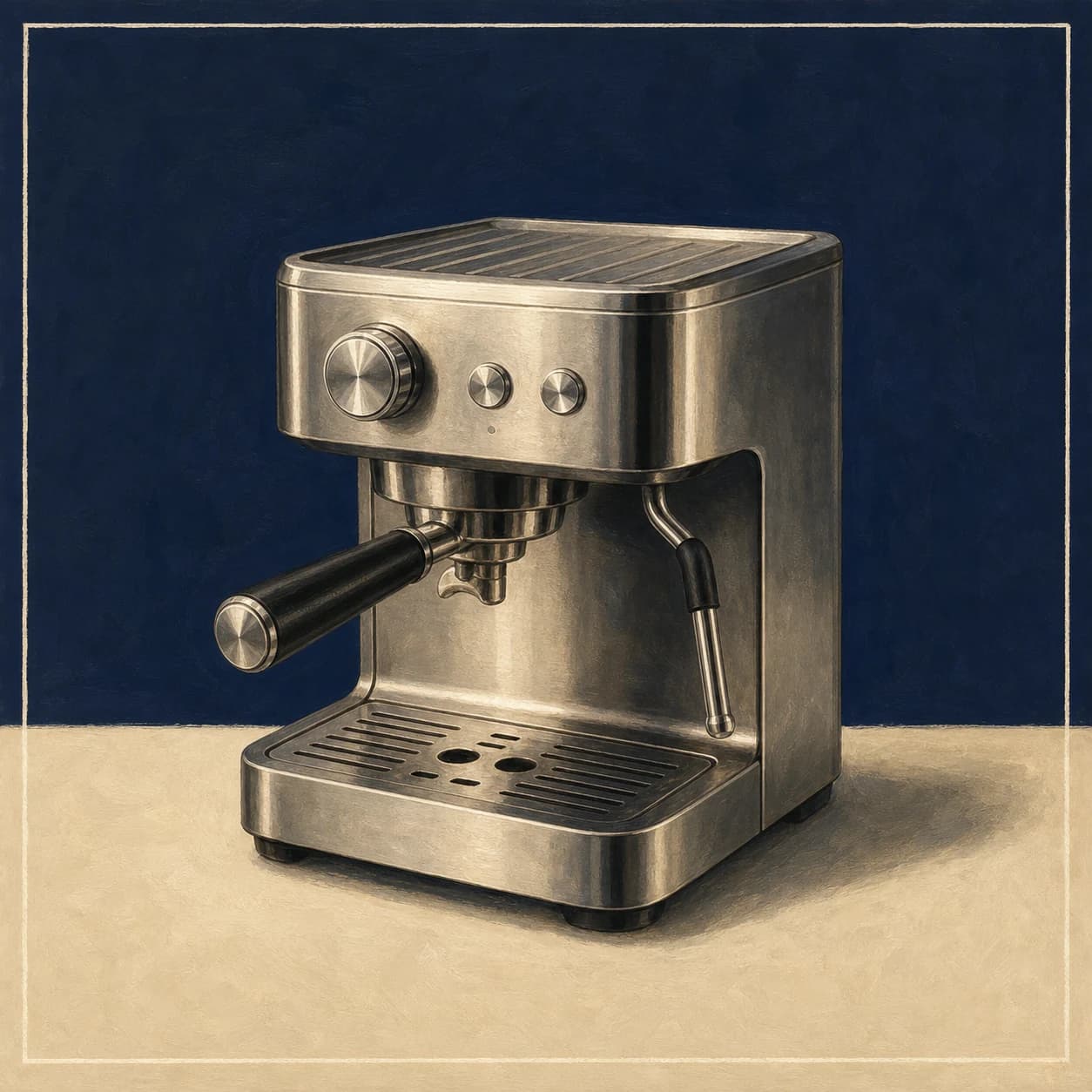 Compact unbranded espresso maker