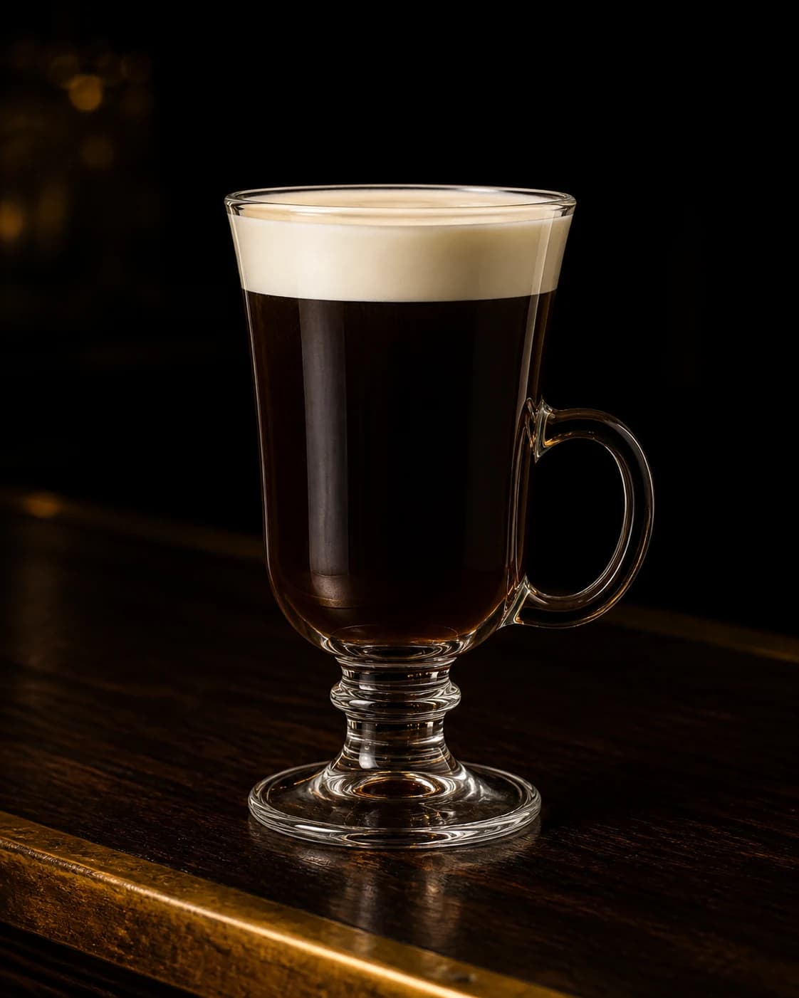 Irish Coffee cocktail in a irish coffee glass