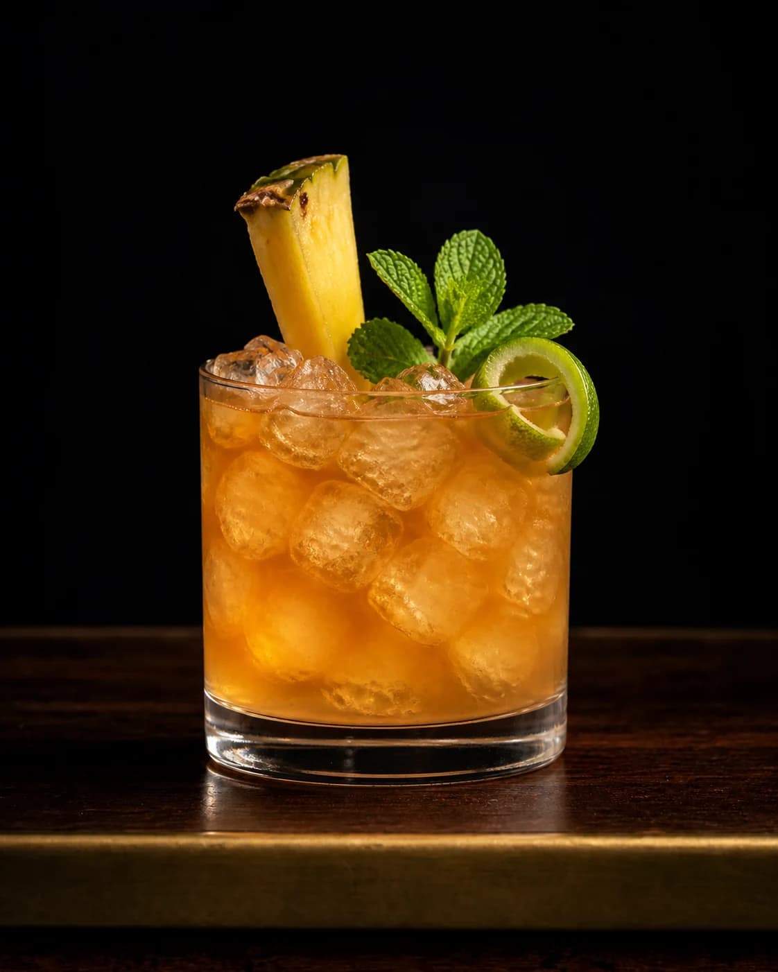 Mai Tai cocktail in a rocks glass