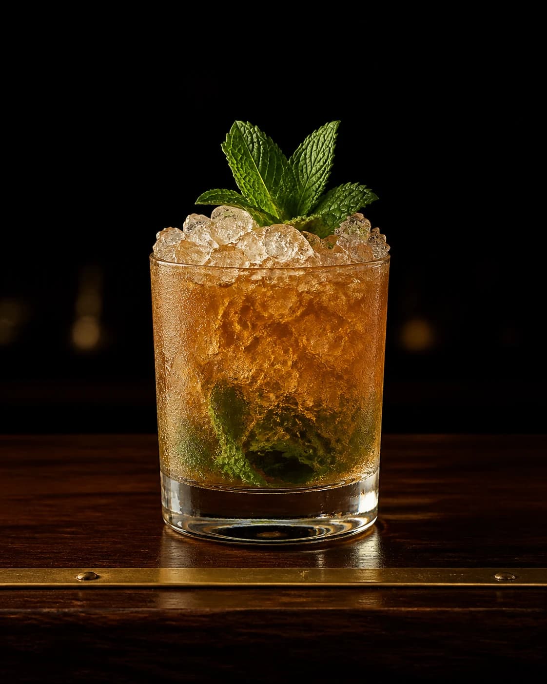 Mint Julep cocktail in a rocks glass