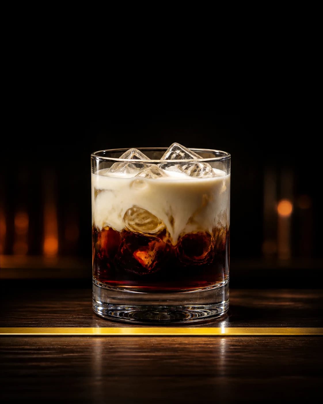 White Russian cocktail in a rocks glass