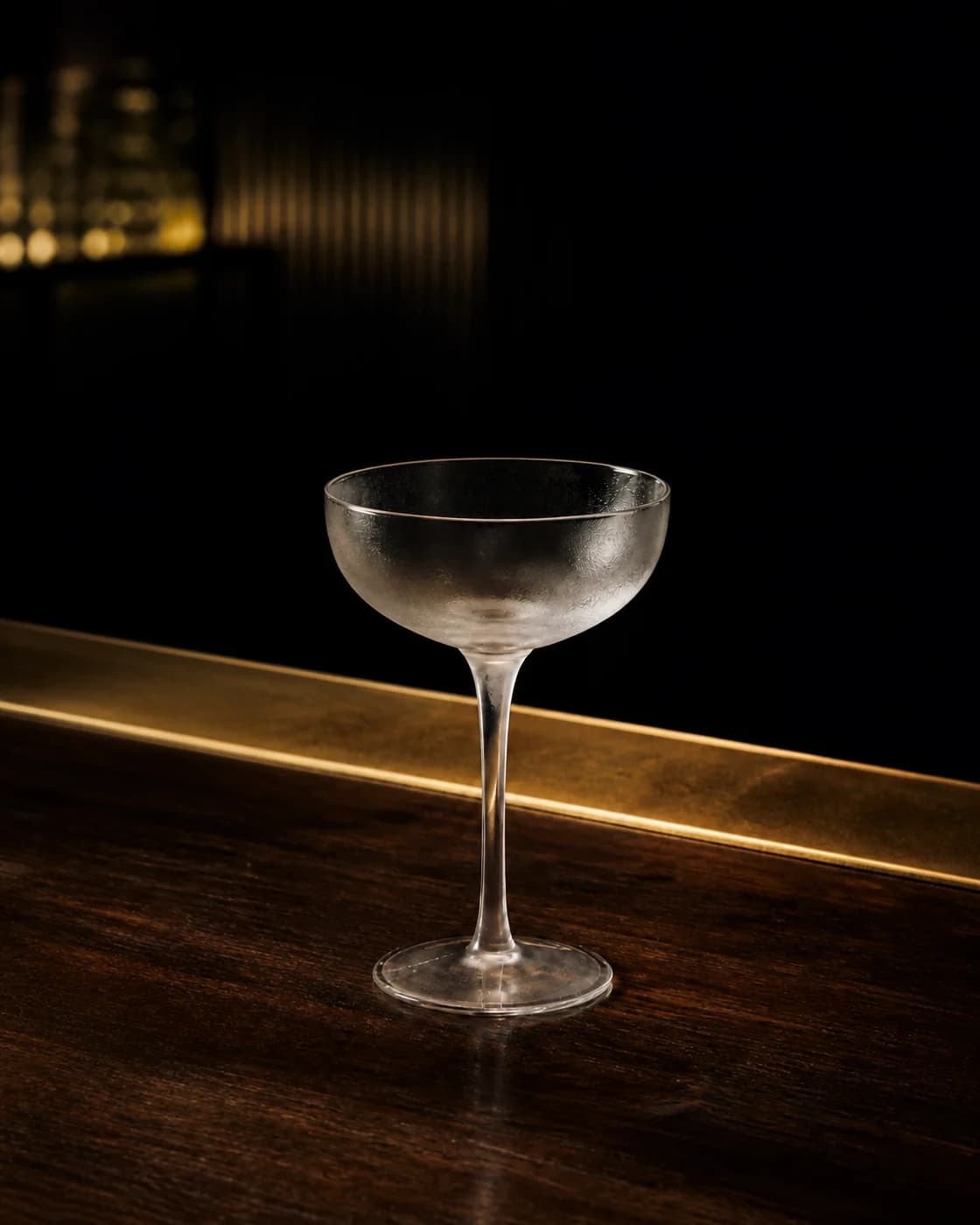 Strain into the coupe stage with mixing glass fitted with a julep strainer
