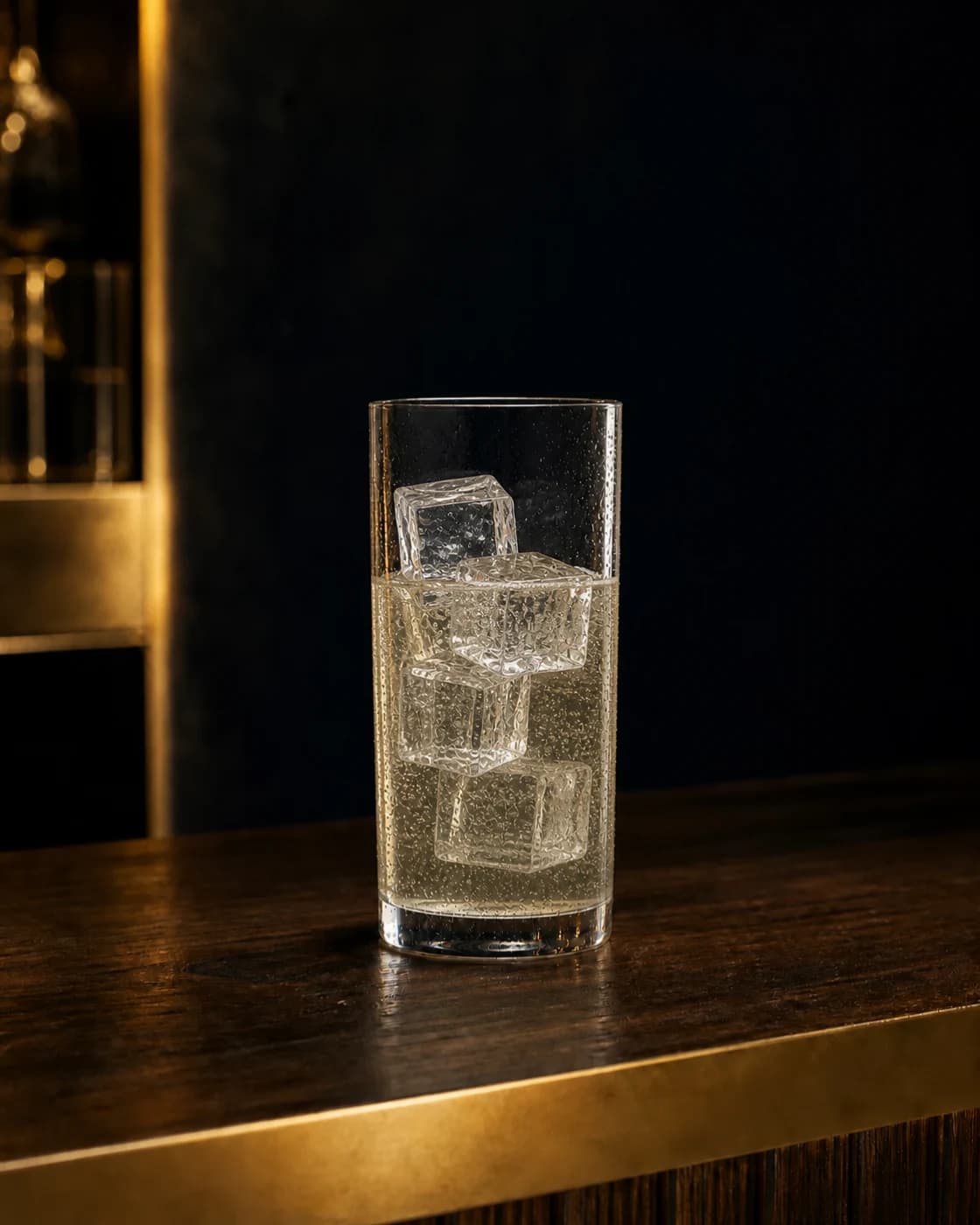 Float the dark rum stage with unbranded bottle of dark rum