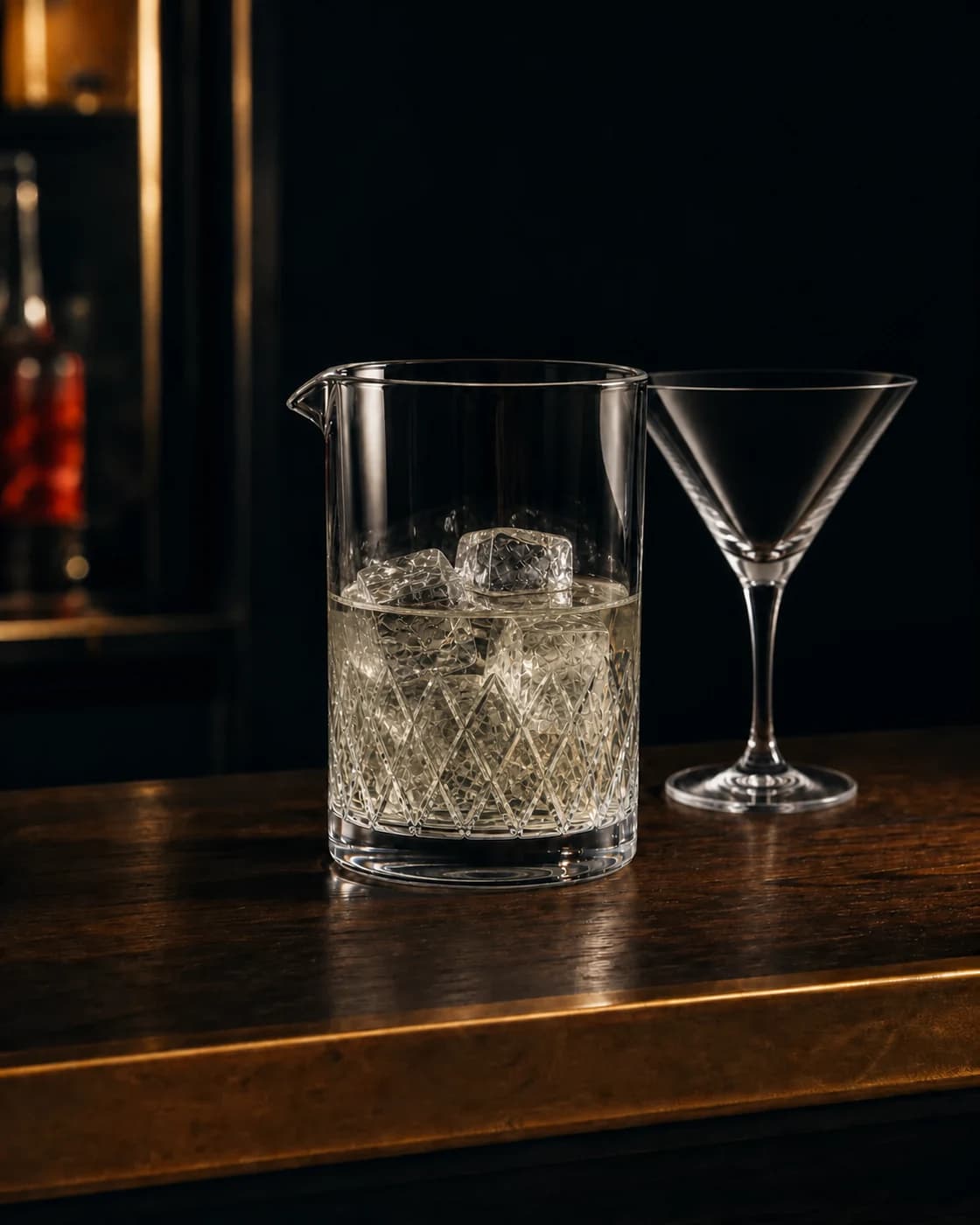 Stir until glassy stage with metal bar spoon