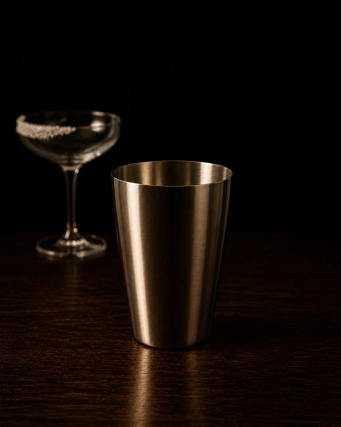 Measure the sour stage with aged brass cocktail jigger