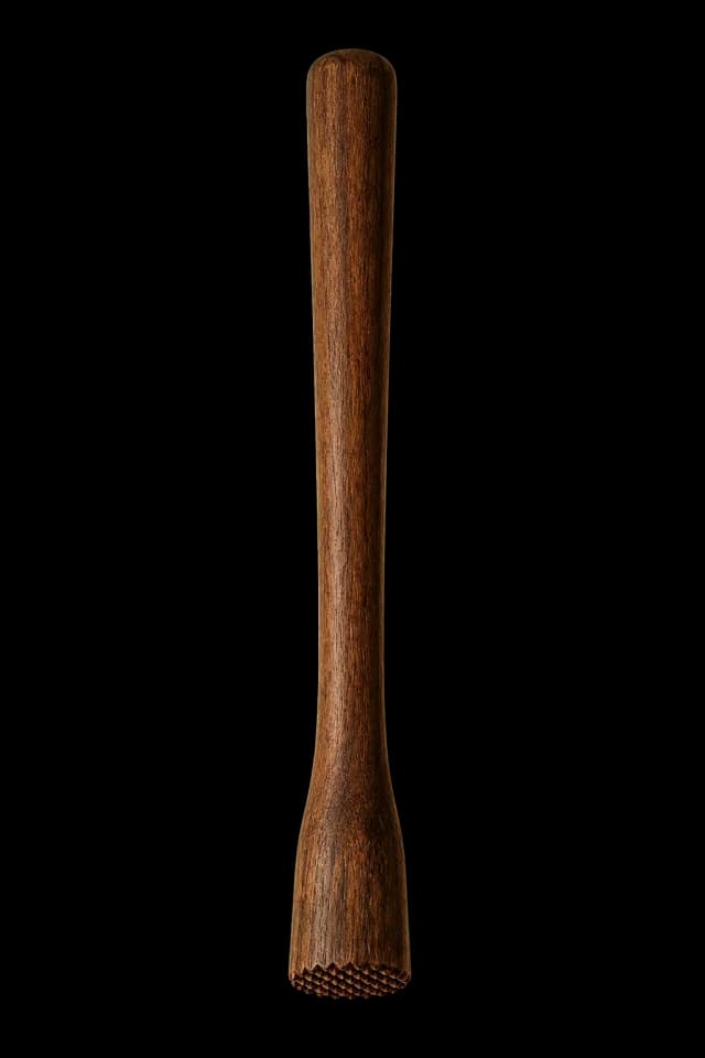 Natural wood cocktail muddler