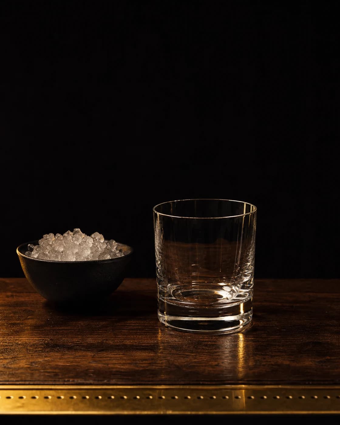 Rinse the glass stage with unbranded clear absinthe bottle