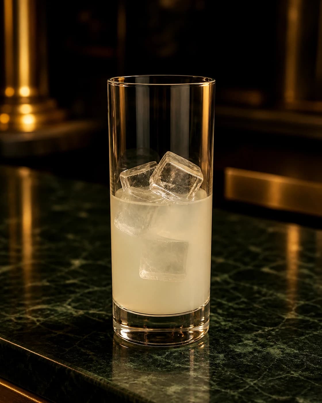 Top with soda stage with unbranded bottle of soda water